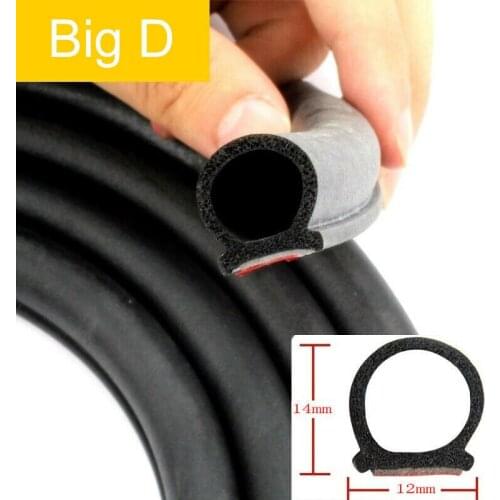 1 Pcs Rubber 14mm*12mm*3meter Hollow Strip Universal Weatherstrip Hot New