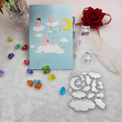 Rabbit, cloud, star, moon metal cutting 2019 new DIY scrapbook album paper card decorative crafts embossing mold