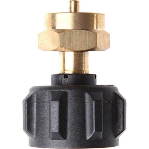 Outdoor Long Flat Gas Tank Conversion Connector Metal Hiking Stove Adaptor Propane Refill Adapter For One Pound Tank 1Pcs