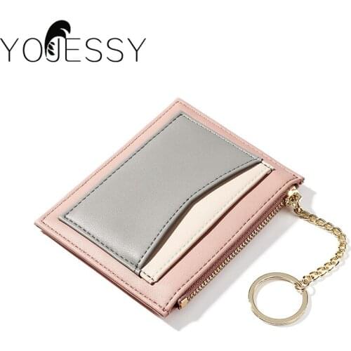YOJESSY Women Wallets Small Fashion Leather Purse Women Ladies Card Bag For Girl Zipper Female Short Purse Money Clip Wallet