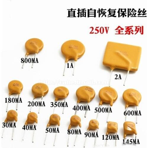 10-20PCS PPTC 250V Resettable Fuse TRF250-030 040 050 060 080 090 110 120 145 180 200 300 400 500 600 800 1000 2000