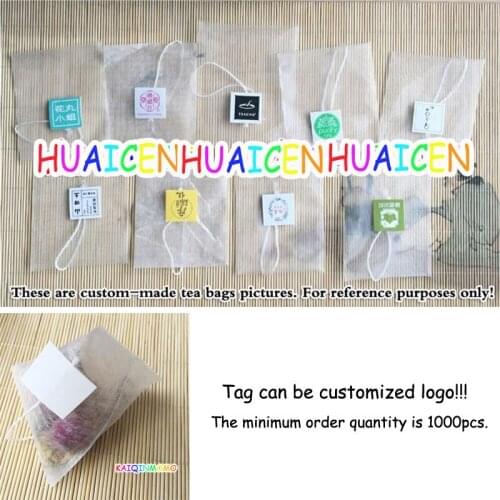 1000pcs/lot Corn Fiber Tea Filters Tea Bag Single string with labe Empty Tea Bags 5.8*7cm Can be customized logo