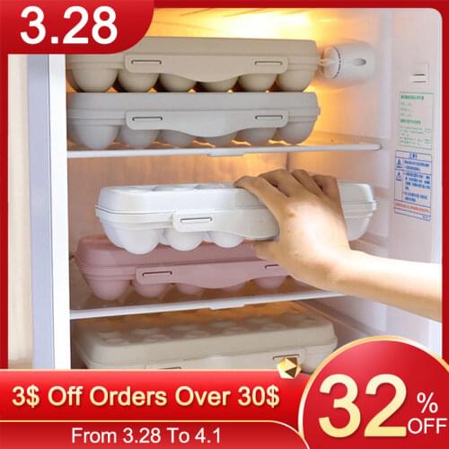 12 Seats Plastic Eggs Holder Plastic Anti-collision Storage Box Tray Container Household Kitchen Eggs Organizer Supplies