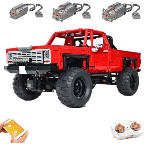 2021 technology building block MOC super SUV app electric remote control assembly toy boy birthday gift model