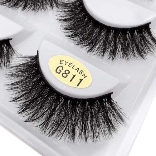 5 Pairs Makeup Lashes Volume False Eyelashes Extension False Lashes 3D Mink Lashes Mink Faux Cils Cilios Fluffy Fake Eyelashes