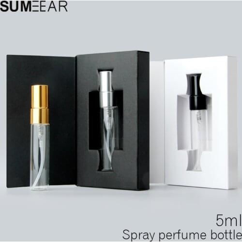 50Pieces/lot 5ml mini Spray perfume bottle With Atomizer Empty Parfum Packaging CUSTOM LOGO for gift