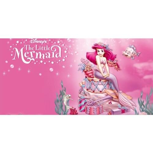 70*140cm The Little Mermaid Soft Bamboo Fiber Beach Towel Travel Swimming Bath Towels Yoga Office Sofa Blanket Spa GYM