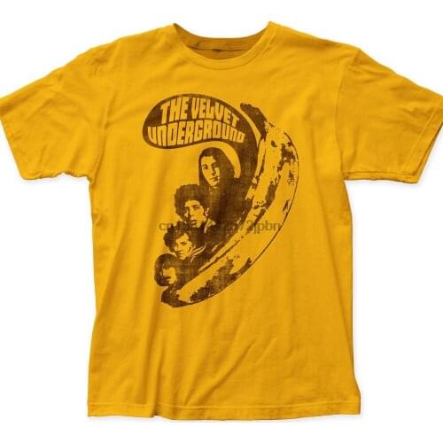 Velvet Underground VU Says Mens Traditional Fit 301 Cotton Tee (VU40) Gold