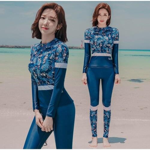 Bikinis For Women 2019 Summer Beach Swimwear Womens Womens Bather Sexy Swim Suit Split Long Sleeve Pants Three Piece Covering