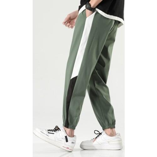 2021 New Men And Women Trend Korean Casual Splice Pants Ankle-Length Pants Streetwear Jogger Trousers Chinese Size M-5XL