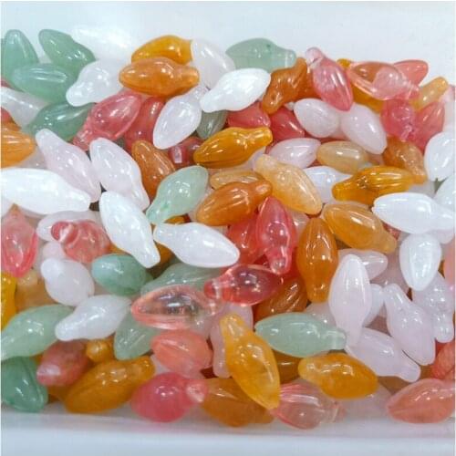 5pieces loose beads green jade/yellow jade carved bud flower 18*23MM for DIY jewelry making FPPJ wholesale beads nature