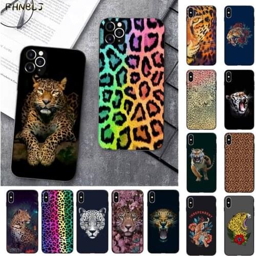 FHNBLJ Tiger Leopard Print Panther Coque Shell Phone Case for iPhone 11 pro XS MAX 8 7 6 6S Plus X 5 5S SE 2020 XR case