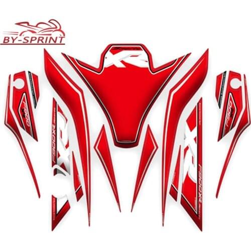For BMW F900XR F 900 XR 2020 3D Motorcycle Front Rear Fairing Sticker Number Board Fuel Tank Decals Protection Fishbone Decal