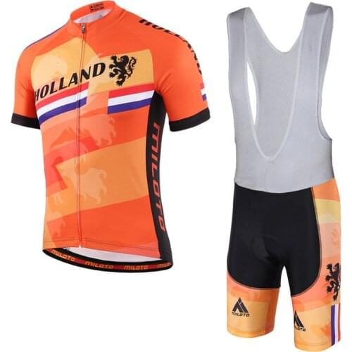 Summer Cycling Jerseys 2019 Holland Netherlands Team Short Sleeve Bike Clothing Maillot Ropa Ciclismo Uniformes Biking Clothes