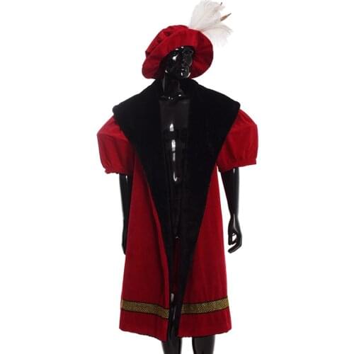 King Costume Europe Style Royal Renaissance Henry VIII Men Kings Cloak Cape with Hat