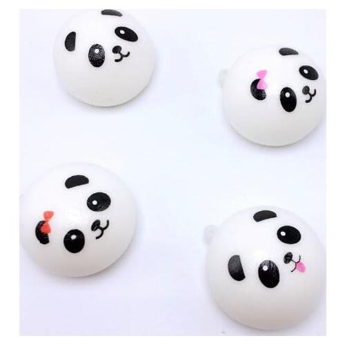 1pc Squishy Panda Bun Stress Reliever Ball Slow Rising Decompression Toys PU Key chains Keychain Kids Toys