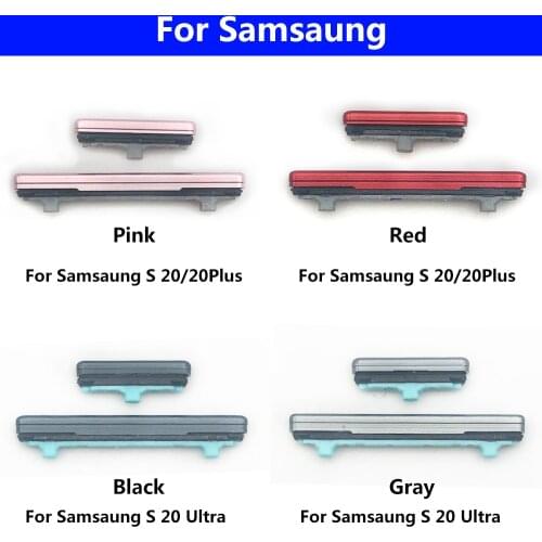New Power On Off Side Button + Volume Up Down Side Key Button For Samsung Galaxy S20 / S20 Plus / S20 Ultra