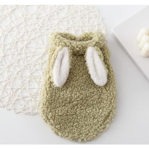 Autumn And Winter Dog Hooded Sweater with Cute Rabbit Ear Puppy Vest Dog Clothes for Small Medium Cats Dogs Cute Pets Ropa Perro