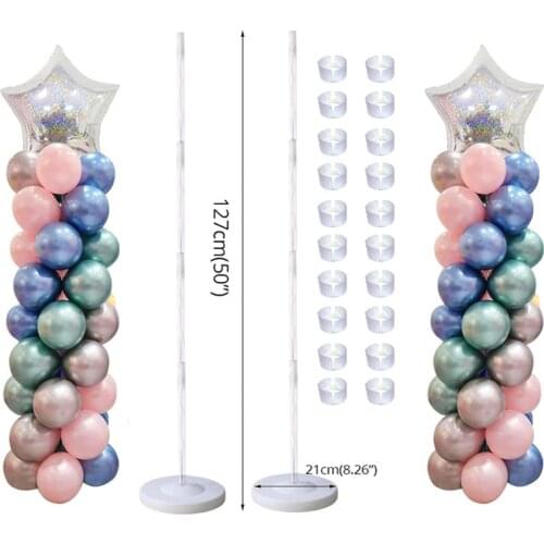 MEIDDING Happy Birthday Party Balloon Column Stand With Base and Pole For Wedding Party Latex Ballons Holder Arch Supplies