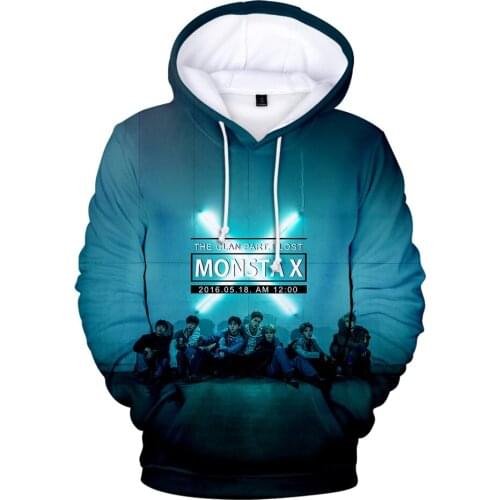 Casual 3D Hoodie Children Cool Hooded Hoodies Sweatshirt Outwear New Fashion The Latest 3D Hot Autumn Winter MONSTA X Men Women