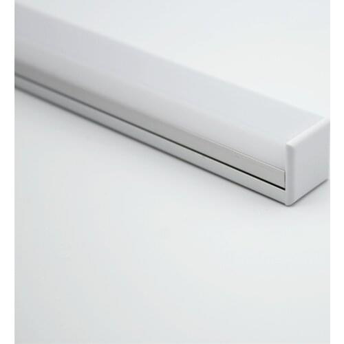QSG-2016B;Aluminium profile with milky cover in 1m long;square type milky diffused cover