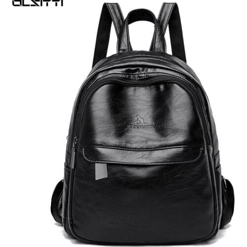 Luxury Brand Designer Women Leather Soft Backpack Female Ladies School Bags for Women 2021 Touch Multi-Function Small Backpack