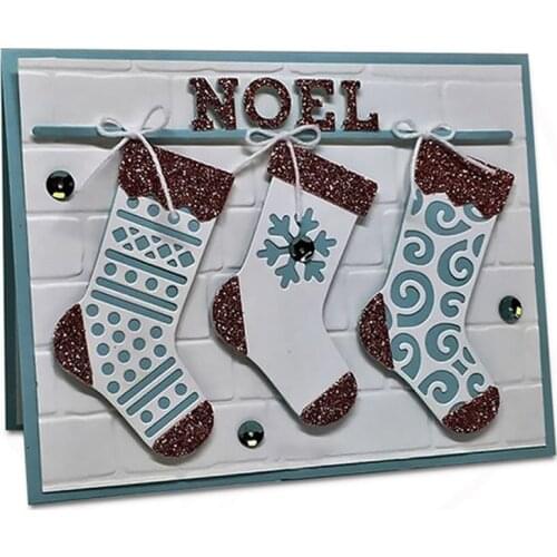 Christmas Stockings Metal Cutting Dies Embossing Stencil Scrapbooking Template Punch Crafts