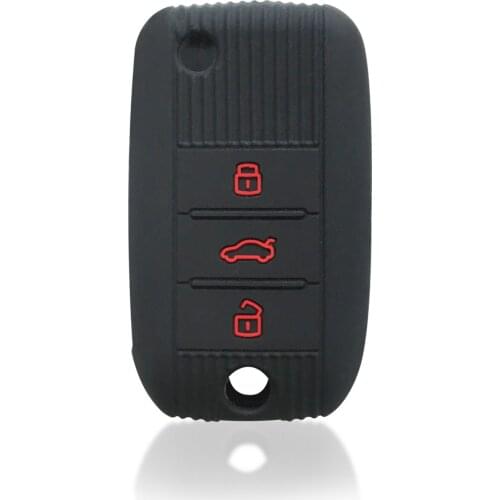 Silicone Car Key Cover Case For MG 6 GS MG6 2019 3 Button Folding Holder Key Accessories Keyring For MG GS Protection Fob Shell