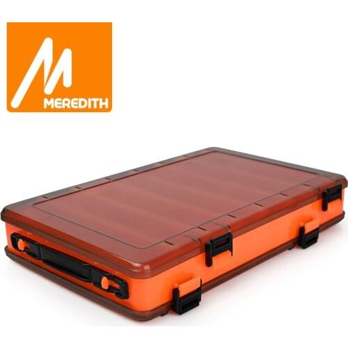 Convenient Sided Fishing Tackle Box Compartments Bait Lure Hook Storage Box Fishing Accessories Plastic Storage Case MEREDITH