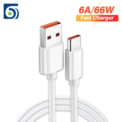 Byscoon Super Charger 66W 6A Cable For Huawei Mate 40 pro Type C USB Cable For Huawei Mate 20 30 P30 P40 Pro Honor 30 Pro 30S