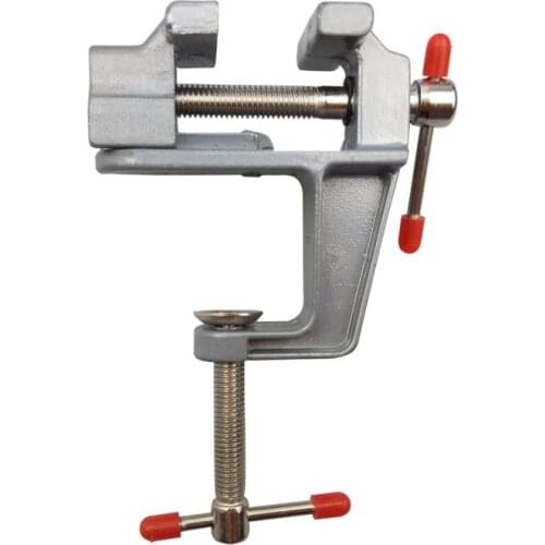 Aluminum Alloy DIY Bench Vise Mini Table Vice Swivel Lock Small Jewelry Clamp Craft DIY Hobby Woodworking Table Bench