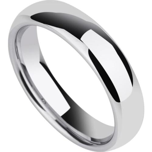 YWSHK Smooth Stainless Steel Couple Rings Silver Simple 6MM Women Men Lovers Wedding Jewelry Engagement Gifts Can Be Wholesale