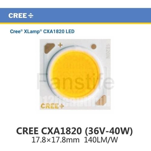 1piece Cree CXA1820 CXA 1820 40W Ceramic COB LED Array Light EasyWhite 5000K Warm White 2700K - 3000K with / without Holder