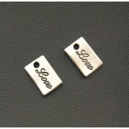 10 Pcs Silver Color Love Letter Charms Metal Charms For Jewelry Making A1129