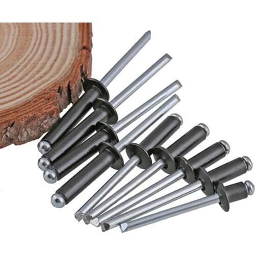 100pcs M3.2x10 Black Aluminum Pop Blind Rivet Core Pulling Decoration Rivets / Nails