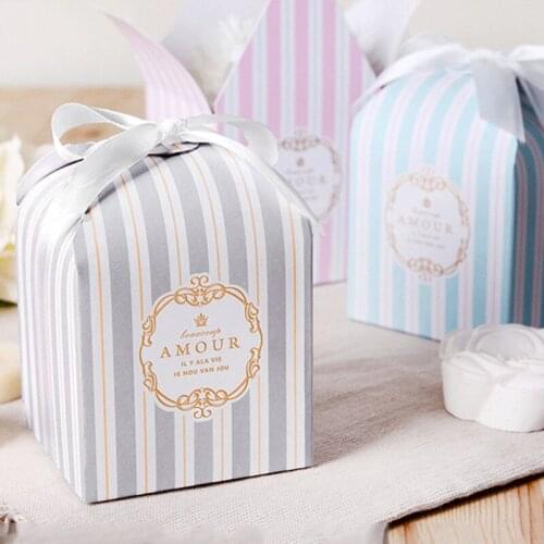 20pcs 3 Color Multicolor Wedding Favor Box and Bags Sweet Gift Candy Boxes for Wedding Baby Shower Birthday Guests Favors Event