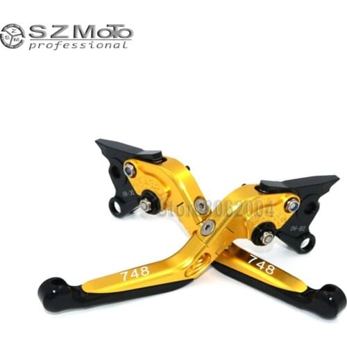 For DUCATI 748 1999-2002 2001 2000 Aluminum Motorcycle Accessories Folding Extendable Adjustable Brakes Clutch Levers CNC