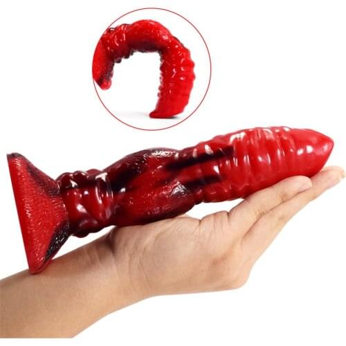 Bestco 18+ Anal Plug Realistic Animal 203MM Dildo Prostate Massage Vagina Anus Stimulator Adult Sex Toys For Women Men Couples