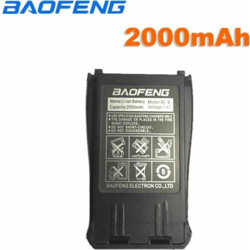 BL-B 2000mAh Li-ion Battery For Baofeng Walkie Talkie UV-B5 UV-B6 Dual Band Two Way Radio