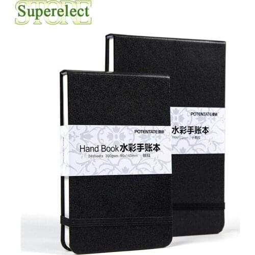 300gsm 24 Sheets Watercolor Notebook Hand Account Book/Pad/Paper Sketch Notebook Water Color Handbook Art Drawing Book/Paper