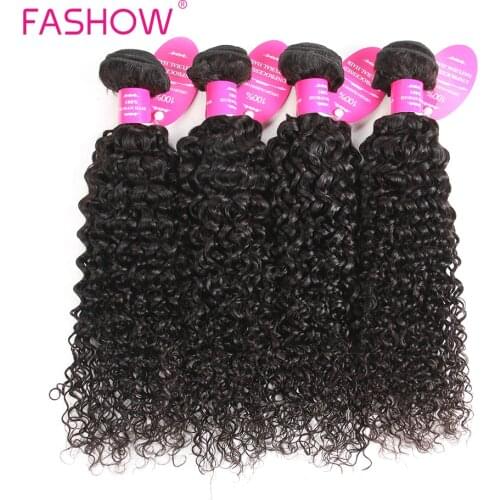 Brazilian Curly Hair 4 Bundles 100% Human Hair Weave Bundles Human Hair Extensions Non Remy Hair Extensions