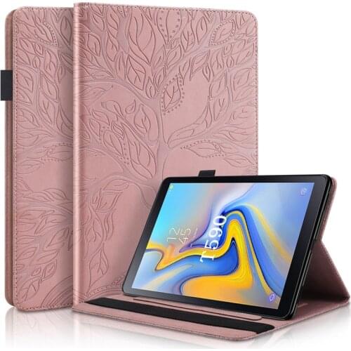 For Samsung Galaxy Tab A 10.5 (2018) SM-T590 T 590 Cover PU Leather 3D Tree Flip Case for Funda Samsung Galaxy Tab A 10 5 Tablet