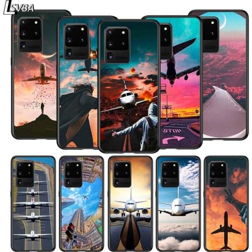 Airplane Flying Travel for Samsung S20 FE Ultra Plus A91 A81 A71 A51 A41 A31 A21S A11 A72 A52 A42 A32 A12 A02S Phone Case