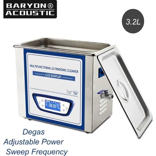 Digital Display 3.2L Ultrasonic Cleaner Hardware Circuit Board Dental Degassing Sweep Frequency Ultrasonic Cleaning Machine