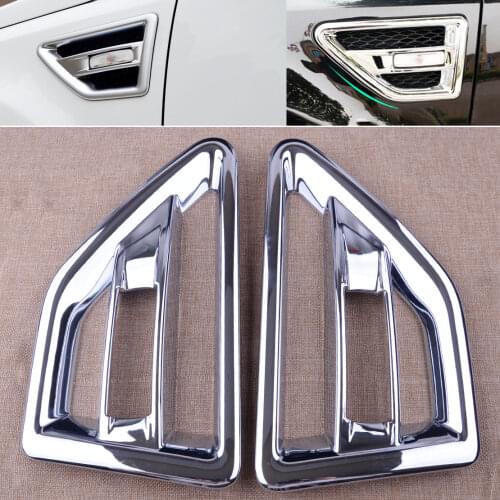 CITALL 2Pcs for Land Rover Freelander 2 LR2 2008 2009 2010 2011 2012 2013 2014 2015 Chrome ABS Side Air Intake Vent Cover Trim