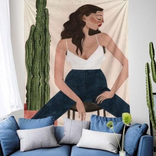 Ins Style Wall Tapestry Hanging Cloth Living Room Bedroom Background Wall Cloth Durable Bedside Hanging Tapestry for Home Decor