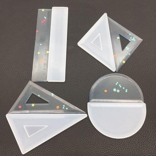 DIY Ruler Silicone Mold UV Expoxy Resin Math Ruler Making Moulds with Scales DIY Craft Jewelry Making Tools Resin Casting Molds