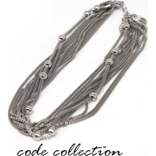 Fashion Multi-Layer Necklace Soft Bead String Statement Necklace Chain For Women Men Girl Wedding Jewerly Accessories Gift