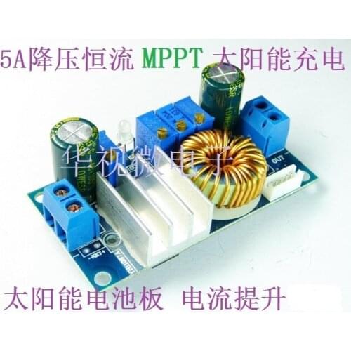 MPPT solar controller, solar panel, 5A DC-DC step-down module, constant voltage and constant current charging