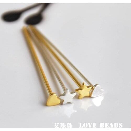 Wholesale 10 pcs/lot needle T head pin 30/40mm earrings jewelry making craft findings accessories alloy 14k gold/platinum plated